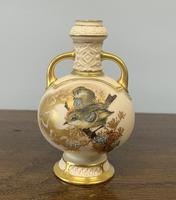 Rare Fine China Two-handled Vase by Royal Worcester