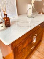 Flamed Mahogany Chest of Drawers / Sideboard / Commode with Marble (3 of 8) Flamed Mahogany Chest of Drawers / Sideboard / Commode with Marble (3 of 8)
