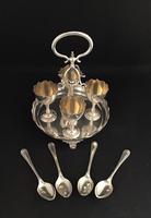 Antique Silver Plated Four Section Egg Epergne (2 of 4) Antique Silver Plated Four Section Egg Epergne (2 of 4)