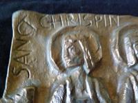 Mid Century Bronze Plaque - Saint Chrispin & Chrispinian- European School (5 of 6) Mid Century Bronze Plaque - Saint Chrispin & Chrispinian- European School (5 of 6)