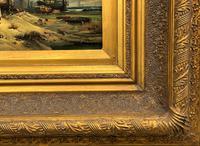 Beautiful Original Coastal Oil on Panel Painting with Fishing Boats & 2 Children (9 of 10) Beautiful Original Coastal Oil on Panel Painting with Fishing Boats & 2 Children (9 of 10)
