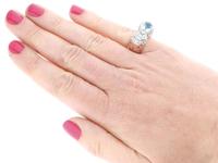 1.36 ct Aquamarine, 0.78 ct Diamond and 0.50 ct Ruby, 18ct Rose Gold Dress Ring - Vintage Circa 1950 (7 of 9) 1.36 ct Aquamarine, 0.78 ct Diamond and 0.50 ct Ruby, 18ct Rose Gold Dress Ring - Vintage Circa 1950 (7 of 9)