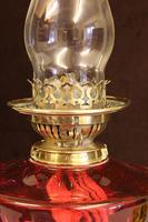 Antique Victorian Cranberry Oil Lamp (3 of 11) Antique Victorian Cranberry Oil Lamp (3 of 11)
