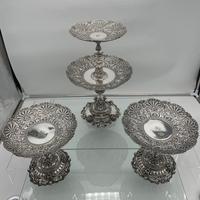 Mid 19th Century Antique Victorian Sterling Silver Suite Comports London 1862 Robert Garrard (2 of 12) Mid 19th Century Antique Victorian Sterling Silver Suite Comports London 1862 Robert Garrard (2 of 12)
