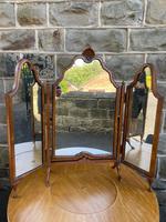 Antique Walnut Trip-Tych Dressing Table Mirror