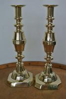Rare Set of 4 Large Victorian Brass Candlesticks Through Pushers 12.5" c.1890 (4 of 7) Rare Set of 4 Large Victorian Brass Candlesticks Through Pushers 12.5" c.1890 (4 of 7)