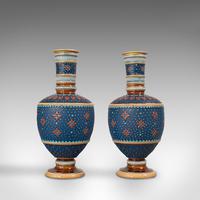Pair of Antique Decorative Vases, German, Ceramic, Villeroy & Boch, Victorian (2 of 12) Pair of Antique Decorative Vases, German, Ceramic, Villeroy & Boch, Victorian (2 of 12)