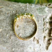 Antique Edwardian Demantoid Garnet Five Stone Ring 1911, Green Garnet (7 of 8) Antique Edwardian Demantoid Garnet Five Stone Ring 1911, Green Garnet (7 of 8)