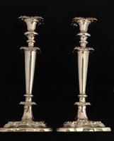 Pair of Late Victorian Silver Plated Candlesticks (6 of 6) Pair of Late Victorian Silver Plated Candlesticks (6 of 6)