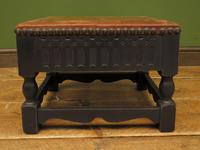 Small Vintage Wooden Black Painted Foot Stool with Brown Leather Top (4 of 17) Small Vintage Wooden Black Painted Foot Stool with Brown Leather Top (4 of 17)