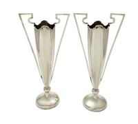 Pair of Antique Edwardian Sterling Silver Vases 1908 (7 of 7) Pair of Antique Edwardian Sterling Silver Vases 1908 (7 of 7)