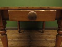Antique Country Pine Plank Top Table with Drawer, Kitchen Dining Table Seats 4 (2 of 10) Antique Country Pine Plank Top Table with Drawer, Kitchen Dining Table Seats 4 (2 of 10)