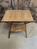 19th Century Bamboo Occasional Table with Wicker Top (2 of 4)