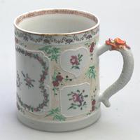 Fine & Unusual Chinese Famille Rose Export Porcelain Tankard 18th Century (3 of 9) Fine & Unusual Chinese Famille Rose Export Porcelain Tankard 18th Century (3 of 9)
