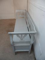 Light Grey 3 Seater Tulip Antique Pine Kitchen / Hall Box Settle / Bench (7 of 10) Light Grey 3 Seater Tulip Antique Pine Kitchen / Hall Box Settle / Bench (7 of 10)
