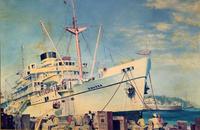 Aft: Colin Verity Large Cruise Ship 'DWARKA' Print on Canvas Pic (13 of 13) Aft: Colin Verity Large Cruise Ship 'DWARKA' Print on Canvas Pic (13 of 13)