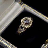 Antique Fede Claddagh Double Hand Garnet Gold Ring (2 of 8) Antique Fede Claddagh Double Hand Garnet Gold Ring (2 of 8)
