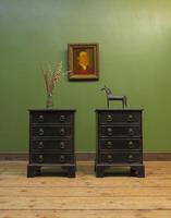Pair of Antique Style Black Painted Bedside Chests, Gothic Shabby Chic (13 of 13) Pair of Antique Style Black Painted Bedside Chests, Gothic Shabby Chic (13 of 13)