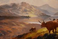 Oil Painting by Henry Robinson Hall "Moorland Rovers, Loch Lomond" (4 of 8) Oil Painting by Henry Robinson Hall "Moorland Rovers, Loch Lomond" (4 of 8)