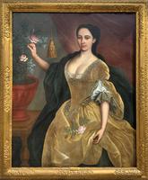 Huge Early 18th Century French Oil Portrait Painting of 'Lucy Webb, Heiress of Ashwick' (2 of 17) Huge Early 18th Century French Oil Portrait Painting of 'Lucy Webb, Heiress of Ashwick' (2 of 17)