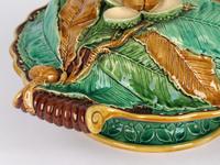 Minton Majolica Pottery Pedestal Chestnut Dish Dated 1867 (13 of 14) Minton Majolica Pottery Pedestal Chestnut Dish Dated 1867 (13 of 14)