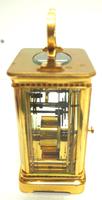 Rare Antique French 8-day Carriage Clock Unusual Masked Dial Case with Enamel Dial (4 of 10) Rare Antique French 8-day Carriage Clock Unusual Masked Dial Case with Enamel Dial (4 of 10)