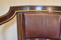French Mahogany, Brass & Leather, Low Back Armchair (4 of 9) French Mahogany, Brass & Leather, Low Back Armchair (4 of 9)