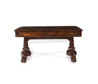 Fine William IV Period Rosewood Library Table by George Simson and Son of St Paul’s Churchyard, London, c.1837