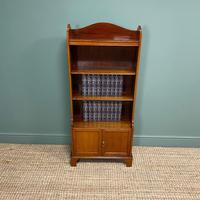 Quality Small Edwardian Figured Mahogany Antique Waterfall Bookcase (4 of 6) Quality Small Edwardian Figured Mahogany Antique Waterfall Bookcase (4 of 6)
