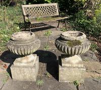 Weathered Reconstituted Pressed Stone Garden Urns (6 of 7) Weathered Reconstituted Pressed Stone Garden Urns (6 of 7)
