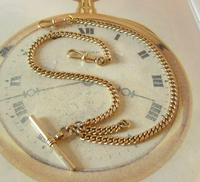 Pocket Watch Chain 1930s 12ct Rose Rolled Gold Double Albert With T Bar (4 of 12) Pocket Watch Chain 1930s 12ct Rose Rolled Gold Double Albert With T Bar (4 of 12)
