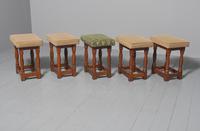 Set of 5 Oak Stools by David ‘Oakleafman’ Langstaff (2 of 7) Set of 5 Oak Stools by David ‘Oakleafman’ Langstaff (2 of 7)