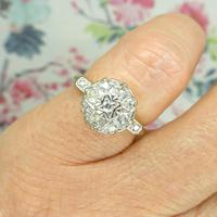 Vintage 18ct Platinum diamond cluster ring c.1960s (9 of 11) Vintage 18ct Platinum diamond cluster ring c.1960s (9 of 11)