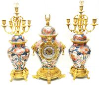 Incredible Imari Candelabra Mantel Clock Set Japanese Porcelain & Ormolu Mantle Clock (4 of 12) Incredible Imari Candelabra Mantel Clock Set Japanese Porcelain & Ormolu Mantle Clock (4 of 12)