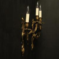 French Pair of Bronze Antique Wall Sconces (10 of 10) French Pair of Bronze Antique Wall Sconces (10 of 10)