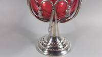Edwardian cranberry glass silver plated sugar bowl/ bob bon dish swags (2 of 13) Edwardian cranberry glass silver plated sugar bowl/ bob bon dish swags (2 of 13)