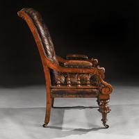 Substantial 19th Century Oak & Moroccan Leather Armchair (8 of 8) Substantial 19th Century Oak & Moroccan Leather Armchair (8 of 8)