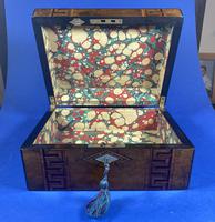 Victorian Burr Walnut Box With Tunbridge Ware Inlay. (8 of 12) Victorian Burr Walnut Box With Tunbridge Ware Inlay. (8 of 12)