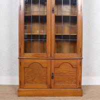 Oak Leaded Glazed Bookcase Arts & Crafts (4 of 10) Oak Leaded Glazed Bookcase Arts & Crafts (4 of 10)