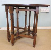 Antique Oak Drop Leaf Gateleg Occasional Table (6 of 10) Antique Oak Drop Leaf Gateleg Occasional Table (6 of 10)