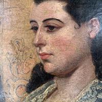 Antique Victorian oil painting portrait Girl in Lace Collar attributed to Dicksee (4 of 9) Antique Victorian oil painting portrait Girl in Lace Collar attributed to Dicksee (4 of 9)