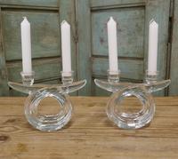 Pair of Art Deco Twin Crystal Candlesticks (3 of 5) Pair of Art Deco Twin Crystal Candlesticks (3 of 5)