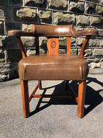 Antique Walnut & Leather Desk Chair (8 of 8) Antique Walnut & Leather Desk Chair (8 of 8)