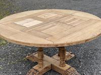 Large Round French Bleached Oak Farmhouse Table with Extensions (19 of 38) Large Round French Bleached Oak Farmhouse Table with Extensions (19 of 38)