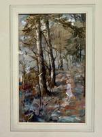 Sine Mackinnon - Woodland Path with Figure - Gouache (2 of 2) Sine Mackinnon - Woodland Path with Figure - Gouache (2 of 2)