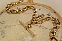 Victorian Pocket Watch Chain 1890s Antique 18ct Rose Rolled Gold Albert With T Bar (6 of 10) Victorian Pocket Watch Chain 1890s Antique 18ct Rose Rolled Gold Albert With T Bar (6 of 10)
