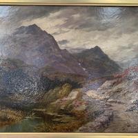 Antique Victorian Scottish landscape oil painting with shepherd and flock of sheep (4 of 10) Antique Victorian Scottish landscape oil painting with shepherd and flock of sheep (4 of 10)