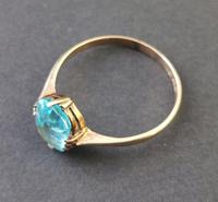 Vintage Art Deco Blue Zircon Solitaire Ring, 9ct Gold (3 of 9) Vintage Art Deco Blue Zircon Solitaire Ring, 9ct Gold (3 of 9)