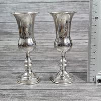 Fine Pair of HM Silver Kiddush Cups London 1923 (2 of 12) Fine Pair of HM Silver Kiddush Cups London 1923 (2 of 12)