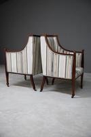 Pair Mahogany Upholstered Armchairs (9 of 11) Pair Mahogany Upholstered Armchairs (9 of 11)